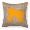 Animals Burlap Fabric Decorative Pillow - BB1129-BL-OR-PW1818