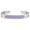 8Mm Solid Stainless Steel Colored Scripture Cuff In Silver By Pink Box - PinkBox-25-853