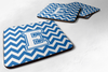 Letter Chevron Design Foam Coaster Set of 4 - CJ1045-EFC