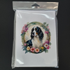 English Springer Spaniel and Flowers Greeting Cards Pack of 8