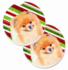 Dog Themed Holiday Christmas Cup Holder Car Coasters (Set of 2) - LH9260CARC