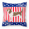 USA Patriotic With Dog Fabric Decorative Pillow - S000213B001695P073716V000