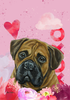 Bull Mastiff - Hippie Hound Studios Valentines  House and Garden Flags