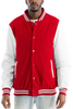 Melton Letterman Jacket - BJ222-RED-S