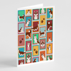 Lots of Red Siberian Husky Greeting Cards Pack of 8