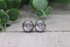 MOM Life Tie Dye  Glass Stud Earrings