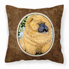 Portrait Artwork with Dog Brown Fabric Decorative Pillow - SS8945PW1414