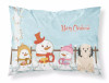 Merry Christmas Carolers Dog Fabric Standard Pillowcase - S000213B001695P069668V000