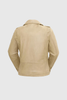 Rebel Womens Leather Jacket Oil Sand