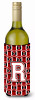 Monogram Letter Football Wine Bottle Hugger - CJ1082-RLITERK