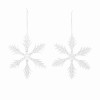 Snowflake (Set of 6) 6.25"H Glass