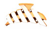 Gold & White Large Wings Hair Claw - 4997-02