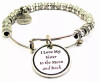 I Love My Sister To The Moon And Back Metal Beaded Bangle Bracelet