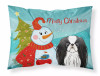 Snowman with Dog Fabric Standard Pillowcase - S000213B001695P057768V000