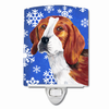 Snowflakes Holiday Dog Art Ceramic Night Light - SC9369CNL