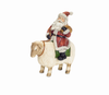 Santa on Sheep (Set of 2) 7.5"H Resin