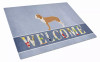 Welcome Dog Print Glass Cutting Board Large