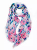 Floral Distressed-Trim Scarf