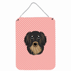 Checkerboard Design with Dog Wall or Door Hanging Prints - BB1213DS1216