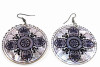 Mandala Chakra Art Mother Of Pearl Earrings
