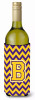 Monogram Letter Chevron Wine Bottle Hugger - CJ1041-BLITERK