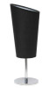 Simple Designs Mini Chrome Table Lamp with Angled Fabric Shade - LT2061-BLK