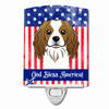 American Flag Design with Dog Ceramic Night Light - S000213B001695P099485V000