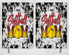 Softball Mom faux cowhide Printed 8 Inch  A-5 Journal