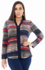 Long Sleeve Split-Neck Pullover Top With Placket Trim