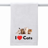White Towel I Love (Heart) Cats