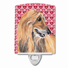 Hearts Love and Valentine's Day Dog Art Ceramic Night Light - SC9503CNL