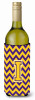 Monogram Letter Chevron Wine Bottle Hugger - CJ1041-ILITERK