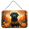 Black Labrador Retriever Fall Wall or Door Hanging Prints