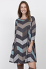 Chevron A-Line Mini Dress - F3-Eloges-428