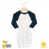The Laughing Giraffe Baby Raglan Night Gown With Mittens