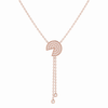 Pac-Man Candy Bolo Adjustable Diamond Lariat Necklace in 14K Gold Vermeil on Sterling Silver