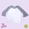 The Laughing Giraffe Baby Girls Ruffle Raglan Tees - LG4448WHWhiteHeather12-18M