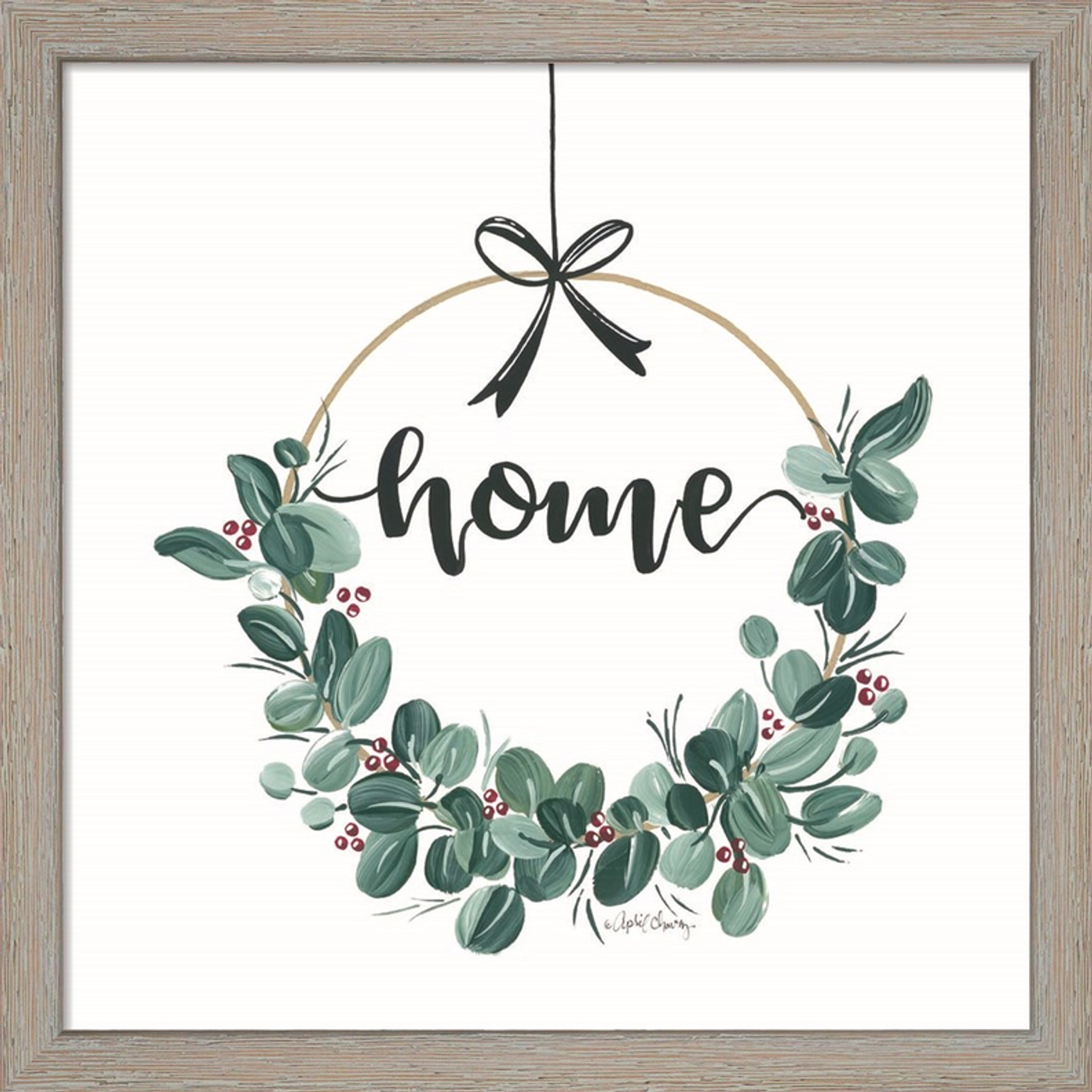 Home Wreath by April Chavez, Framed Art