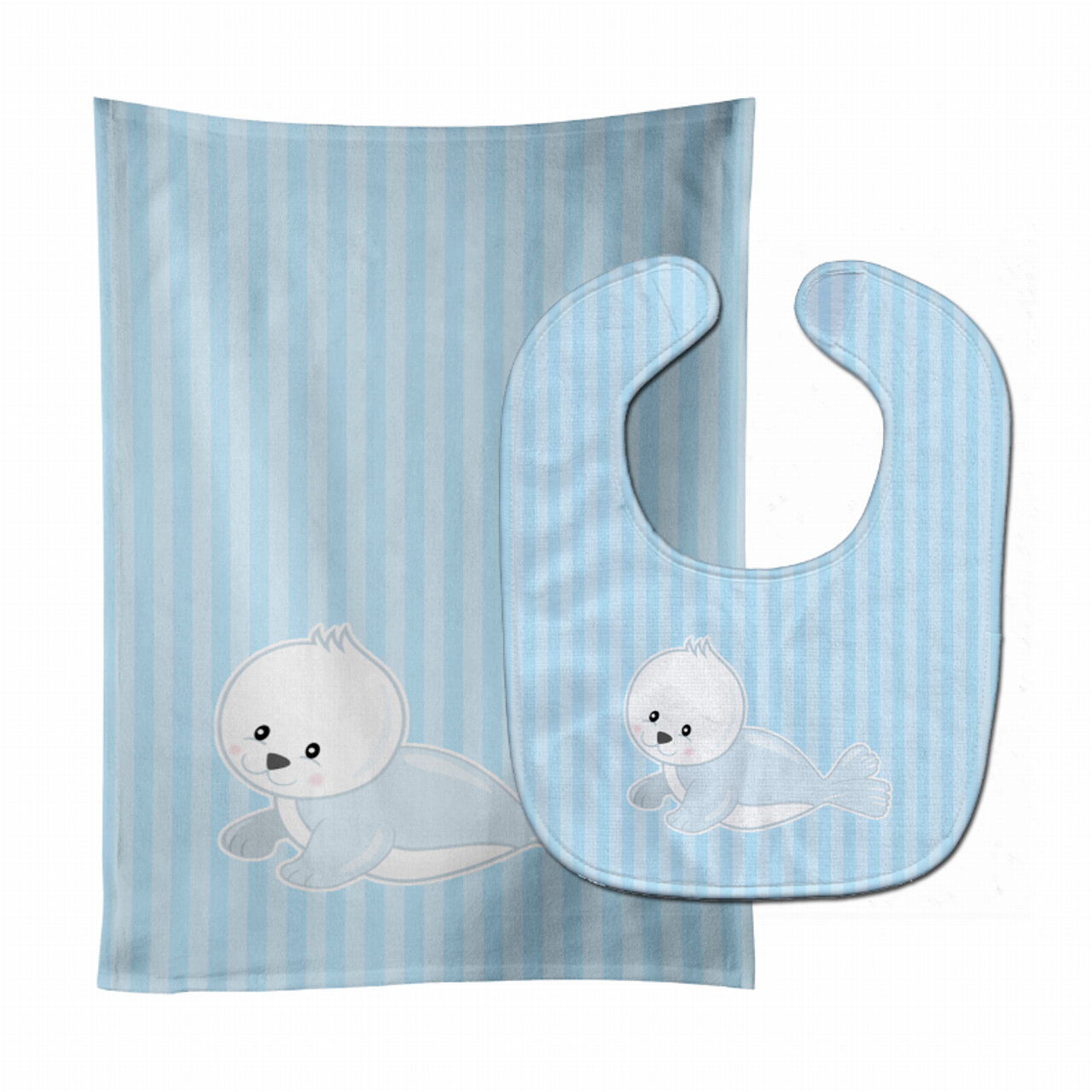 Animal Baby Bib & Burp Cloth - BB8604STBU