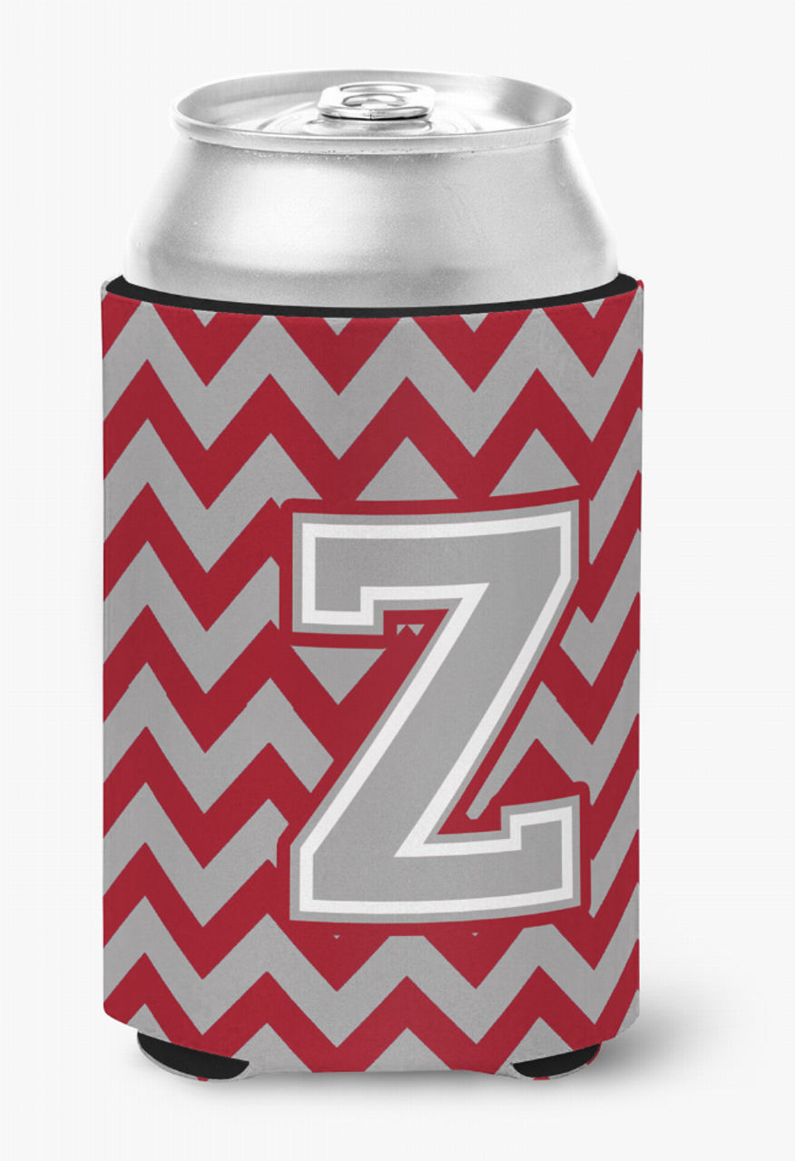Monogram Letter Chevron Can or Bottle Hugger - CJ1043-ZCC