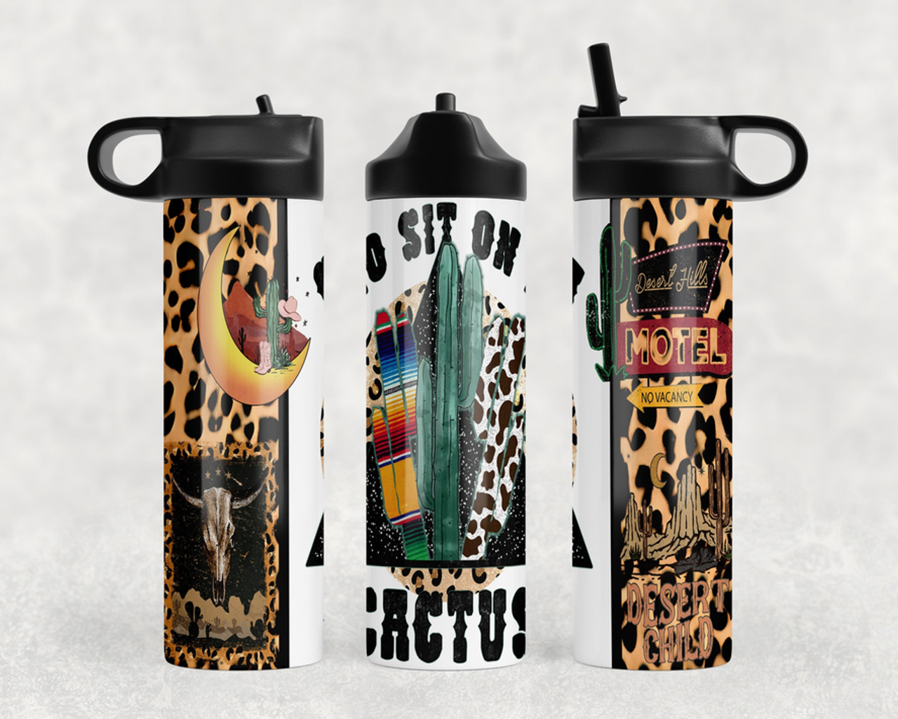 Go Sit On A Cactus Steel Water Bottle