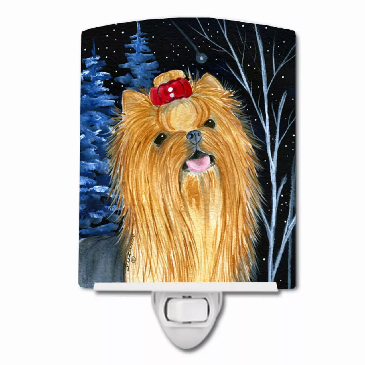 Starry Night Dog Art Ceramic Night Light - S000213B001695P103771V000