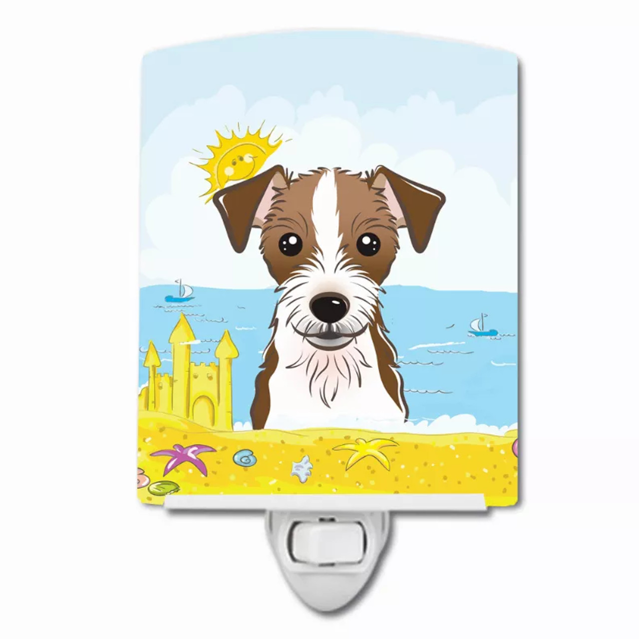 Summer Beach Design with Dog Ceramic Night Light - S000213B001695P099401V000
