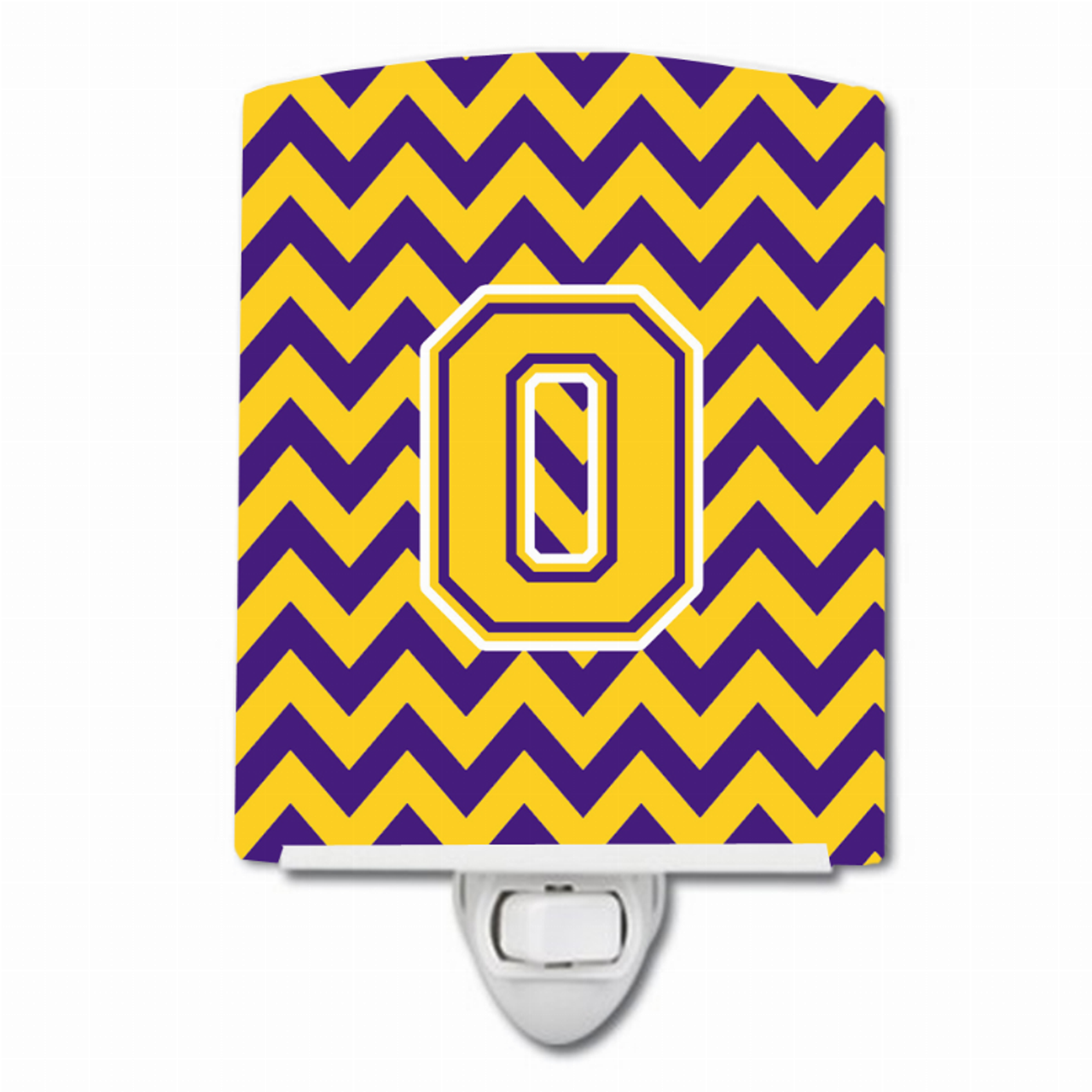 Letter Chevron Ceramic Night Light - CJ1041-OCNL