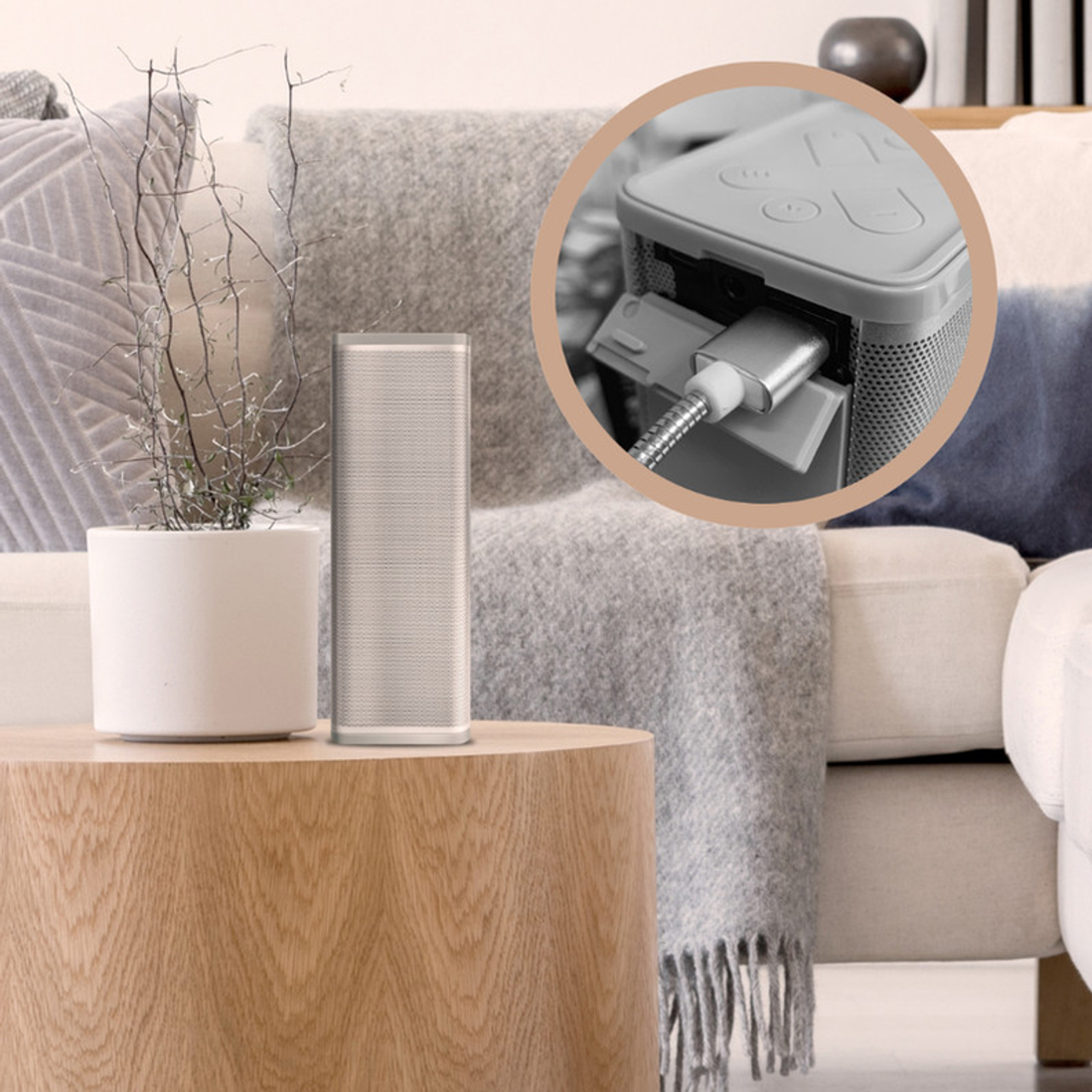 Slick Wireless Bluetooth Speaker Silver