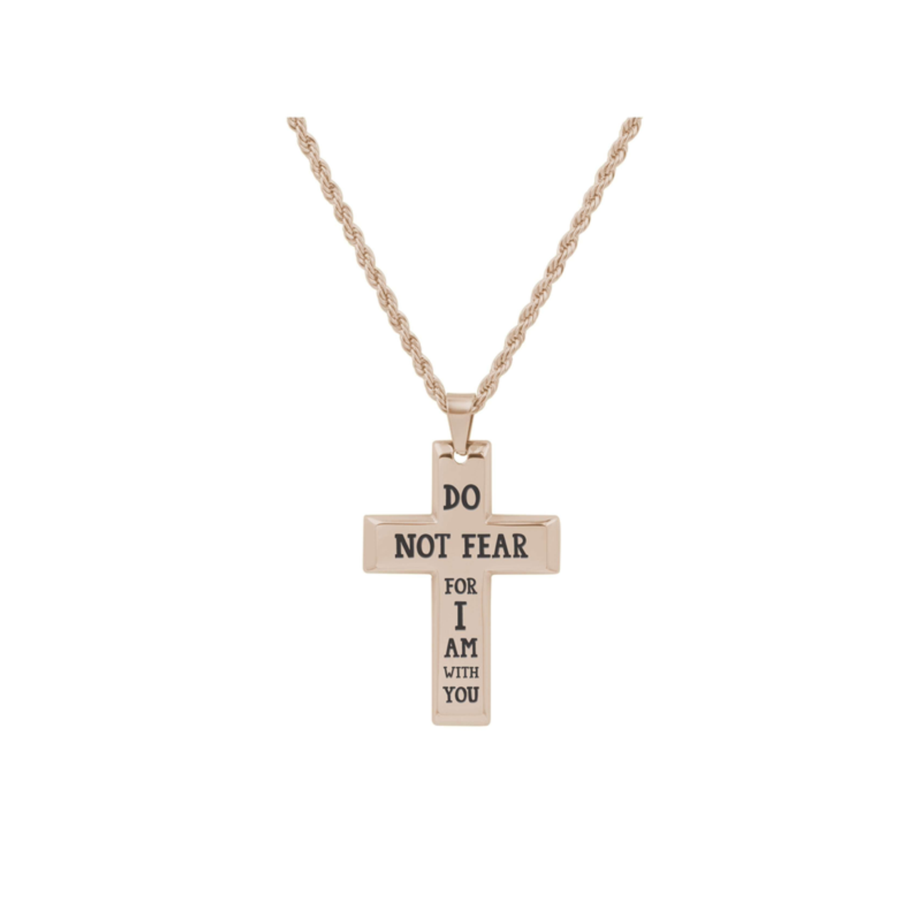 Men's Solid Stainless Steel Cross Necklace By Pink Box - PinkBox-25-5833