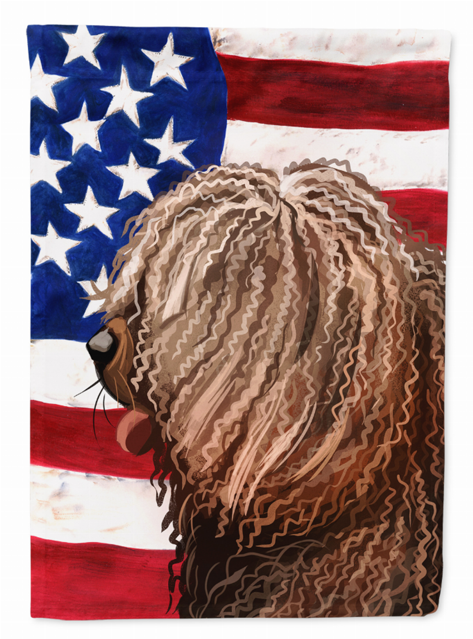 American Flag with Dog Artwork Flag Garden Size - CK6719GF