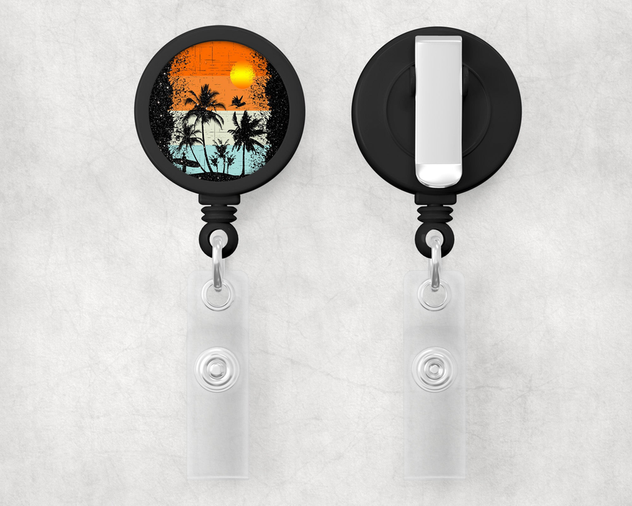 Beach -  1" Retractable Badge Reel