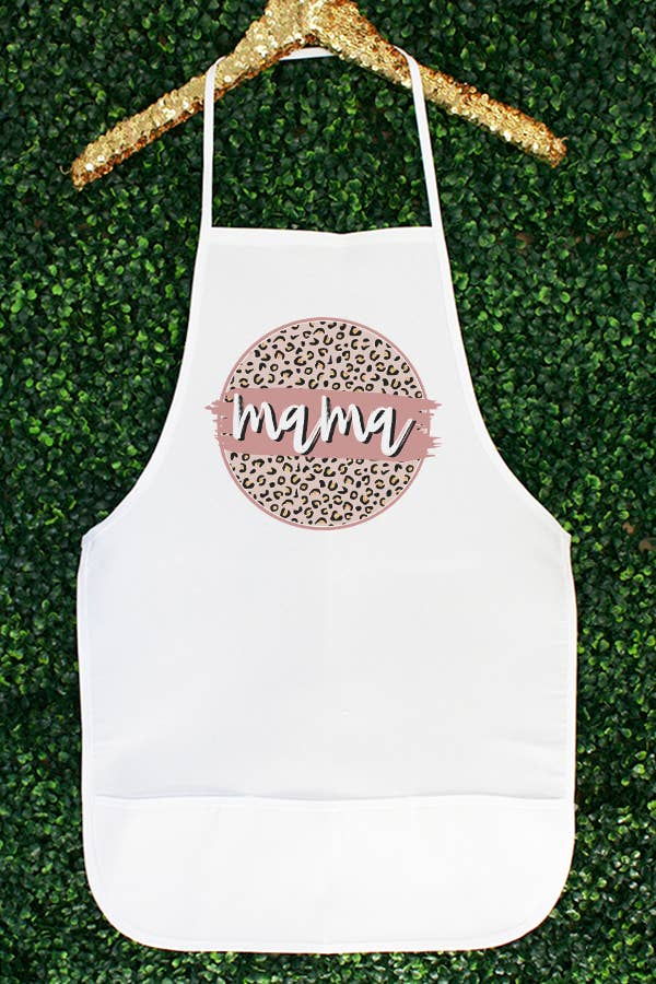 Neutral Mama Leopard Circle Kitchen Graphic Apron 70222