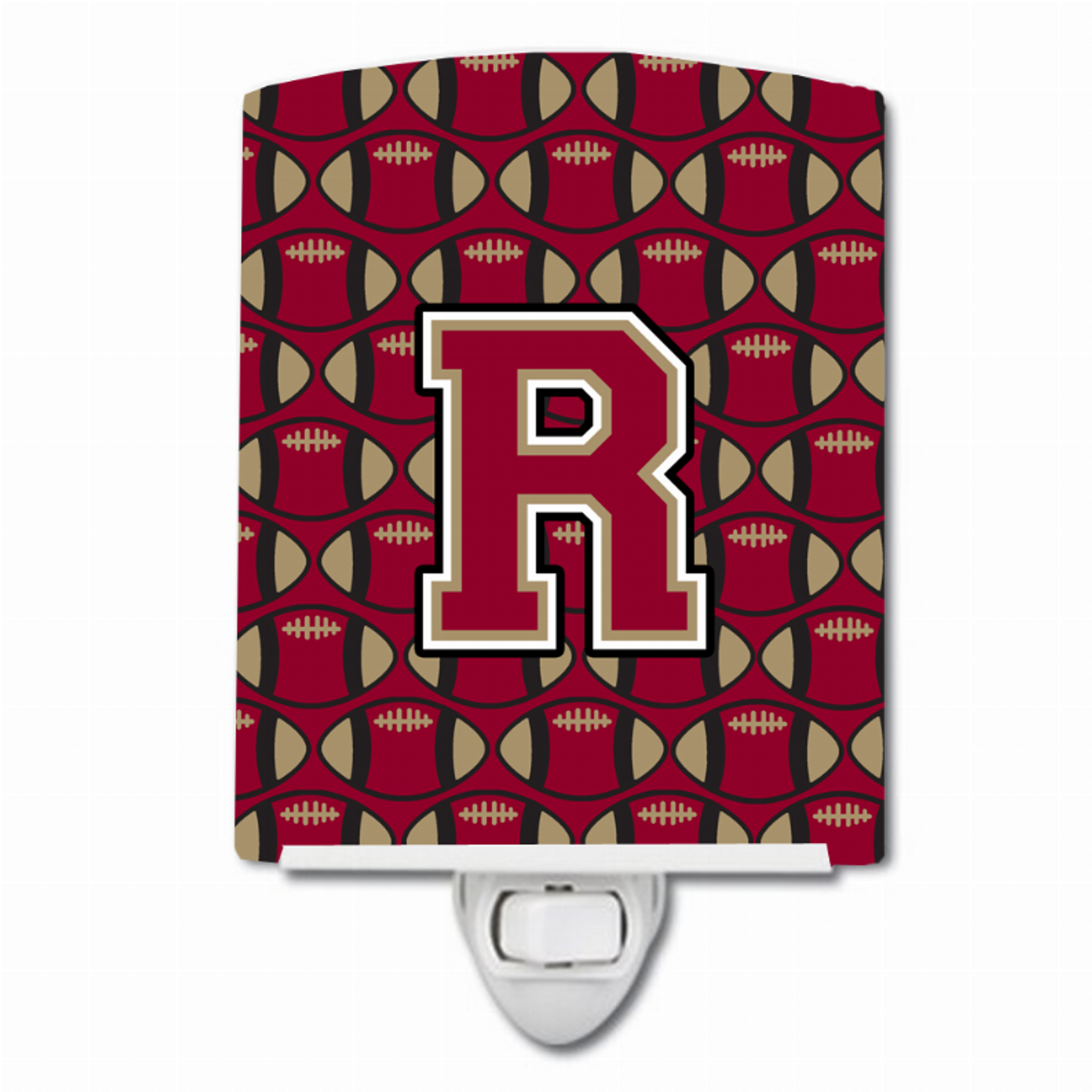 Letter Football Ceramic Night Light - CJ1078-RCNL